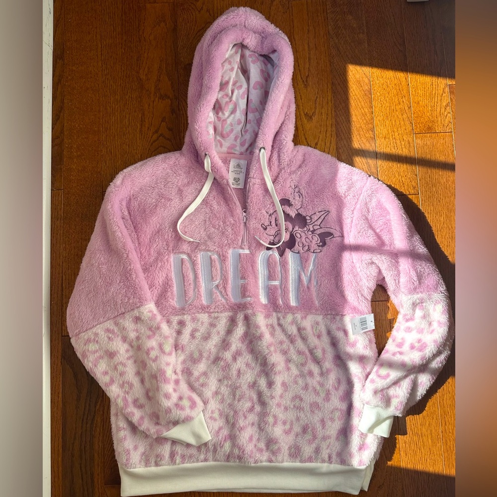 Minnie Mouse Fleece Hoodie NWT